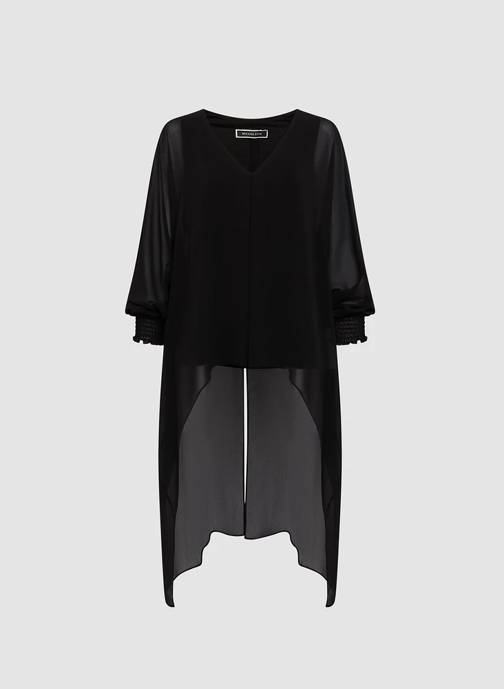 High-Low Chiffon Tunic