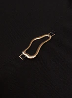 Pull coupe péplum à boucle ouverte
