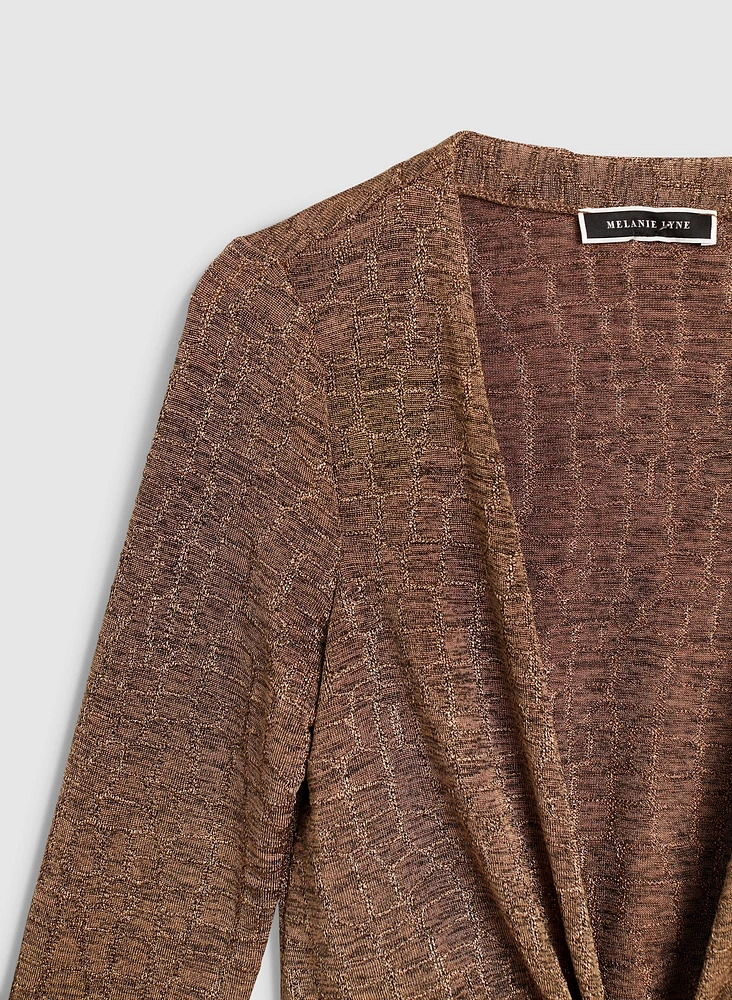 Cardigan avec lien à nouer