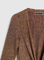 Cardigan avec lien à nouer