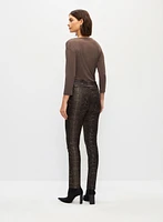 Kayla Pull-On Snakeskin Print Pants