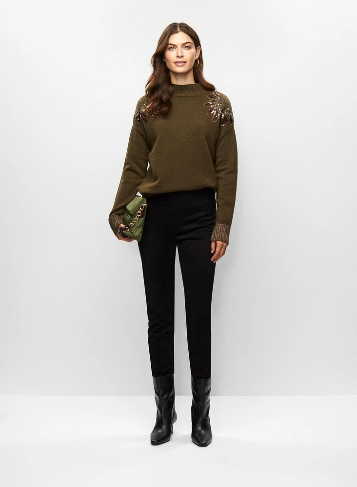 Pull pailleté et legging