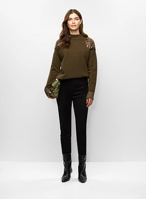 Pull pailleté et legging