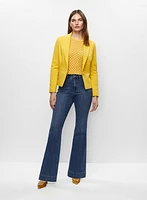 Blazer court et pull à crêtes