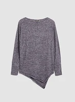 Tunique asymétrique en tricot mélang