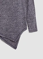 Tunique asymétrique en tricot mélang