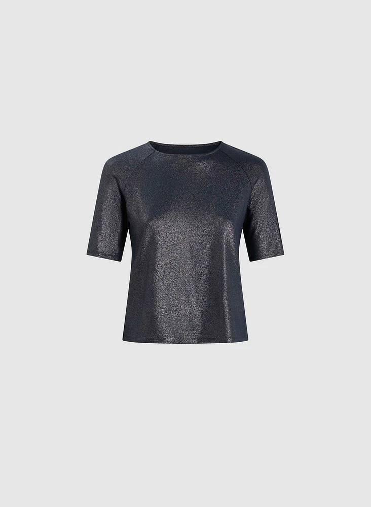T-shirt ras-du-cou luisant