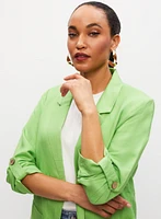 Open Front Linen Jacket