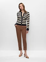 Cardigan à rayures et pantalon droit longueur cheville