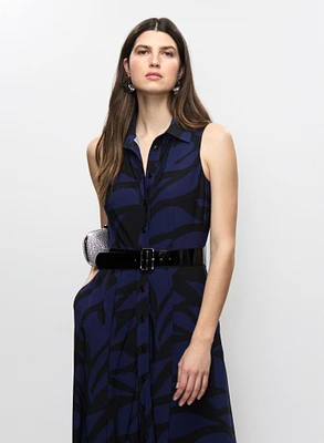 Robe boutonnée et boucles coquillage