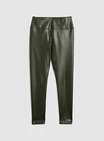 Pantalon à jambe étroite en cuir végane