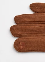 Quilted Faux Suede Gloves