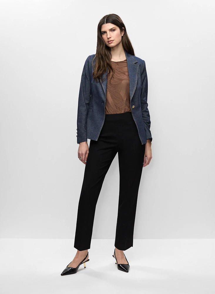 Veste courte en denim et pantalon cheville