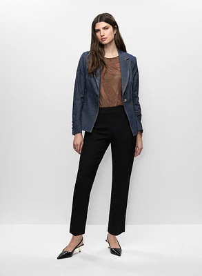 Veste courte en denim et pantalon cheville