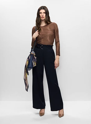 Haut en jacquard et pantalon large