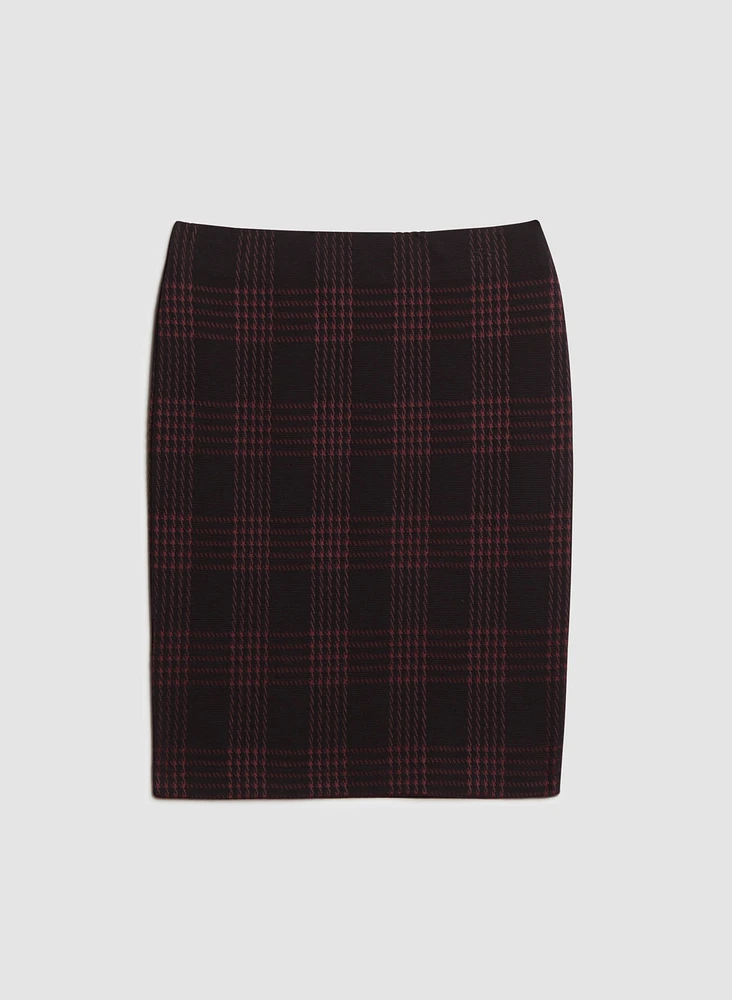 Ottoman Plaid Print Skirt