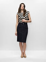 Camisole rayée et jupe crayon