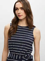 Striped Rhinestone Detail Romper