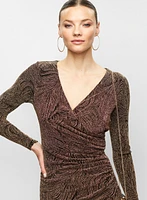 Metallic Jacquard Dress