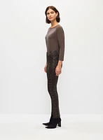 Kayla Pull-On Snakeskin Print Pants