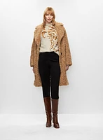 Manteau en fourrure végane et legging