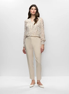 Haut col fendu et pantalon Giselle