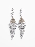 Boucles d'oreilles chandelier à cascade de baguettes