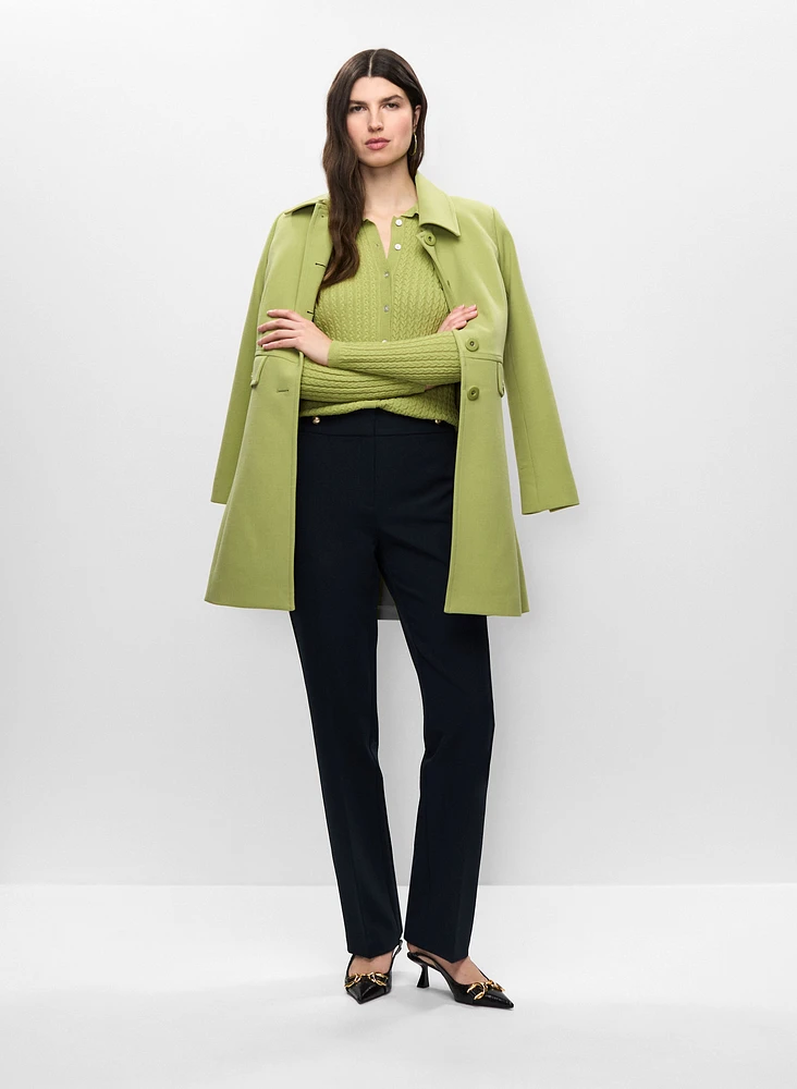 Trench en tricotine et pantalon coupe Lauren