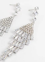 Boucles d'oreilles chandelier à cascade de baguettes