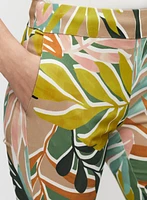 Capri à enfiler motif tropical
