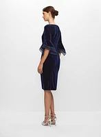 Velvet Flared Sleeve Dress