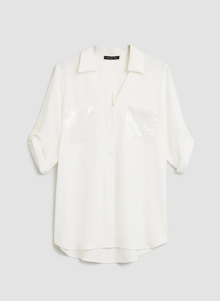Sequin Pocket Shirt