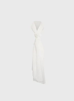 Foulard rectangulaire en crêpe texturé