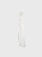 Rectangular Textured Crepe Scarf