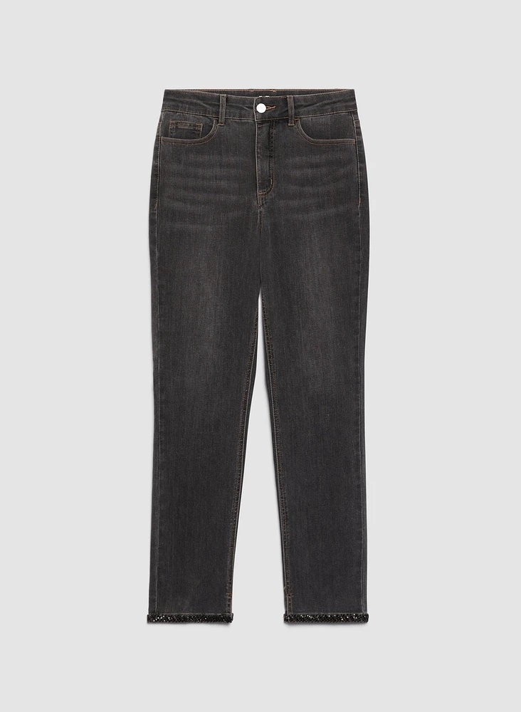 Sequin Trim Jeans