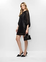Sequin Puff Sleeve Dress