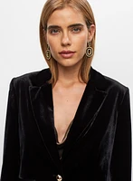 Cropped Velvet Jacket
