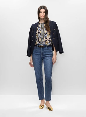 Veste en denim et jean droit