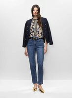 Veste en denim et jean droit