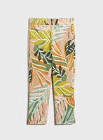 Capri à enfiler motif tropical
