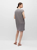 Robe t-shirt à détails floraux