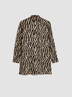 Tunique en jacquard à motif animalier