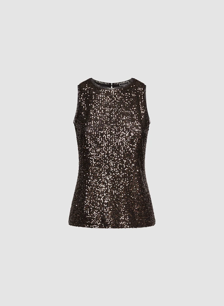 Sleeveless Sequin Top