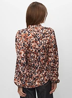 Leopard Print Satin Blouse