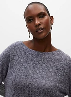 Tunique asymétrique en tricot mélang