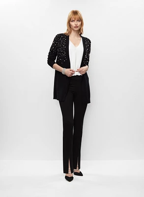 Cardigan à perles et pantalon à enfiler