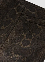 Kayla Pull-On Snakeskin Print Pants