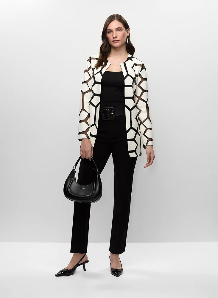 Veste à motif géométrique et pantalon à enfiler