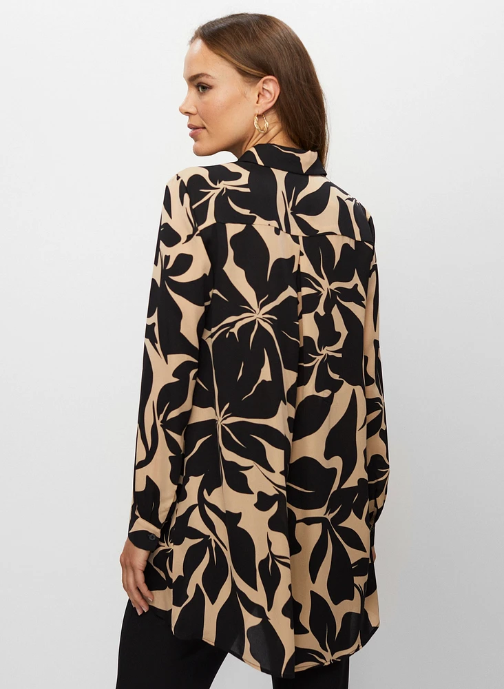 Abstract Floral Motif Tunic