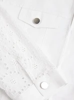 Veste à manches 3/4 motifs en dentelle